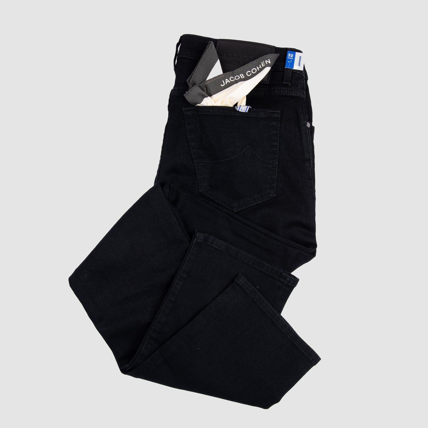 5 Pocket Nick Super Slim Fit with Black Patch Jeans - Black