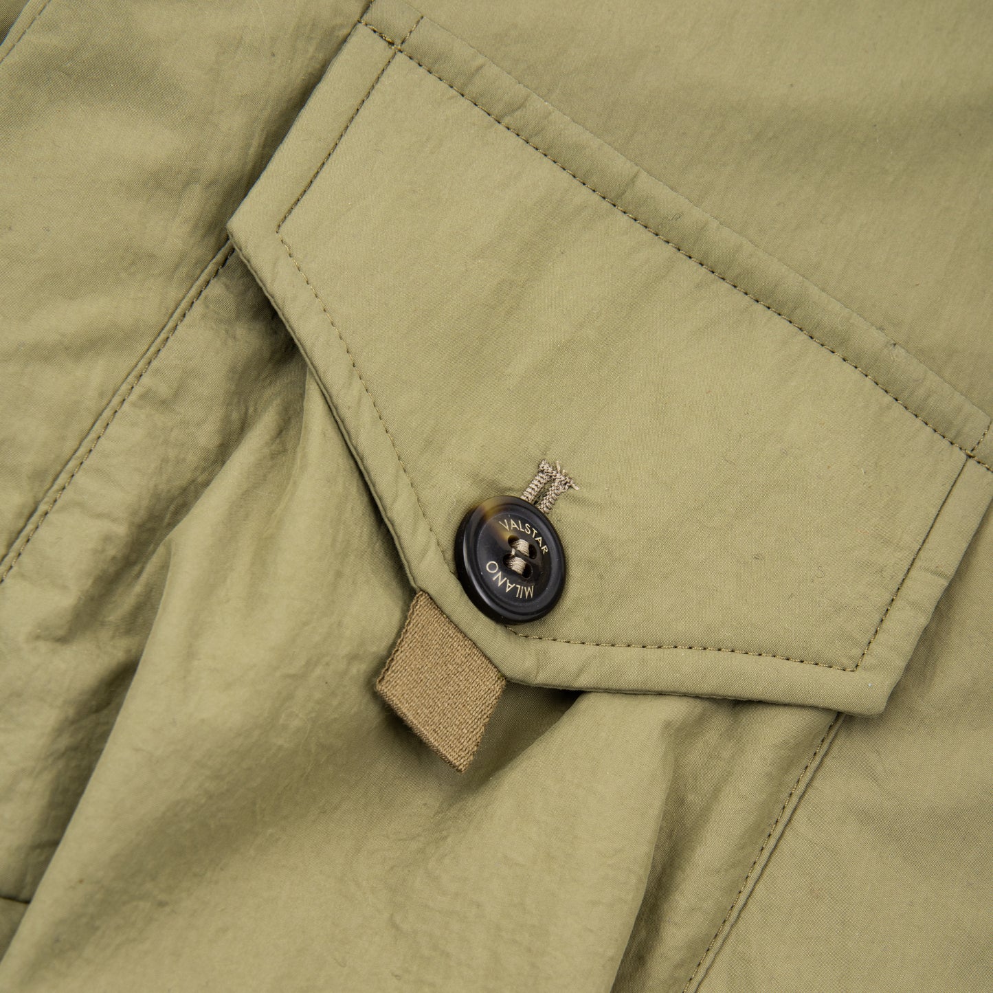 Field Jacket Water Repellent Nylon with Padding Green