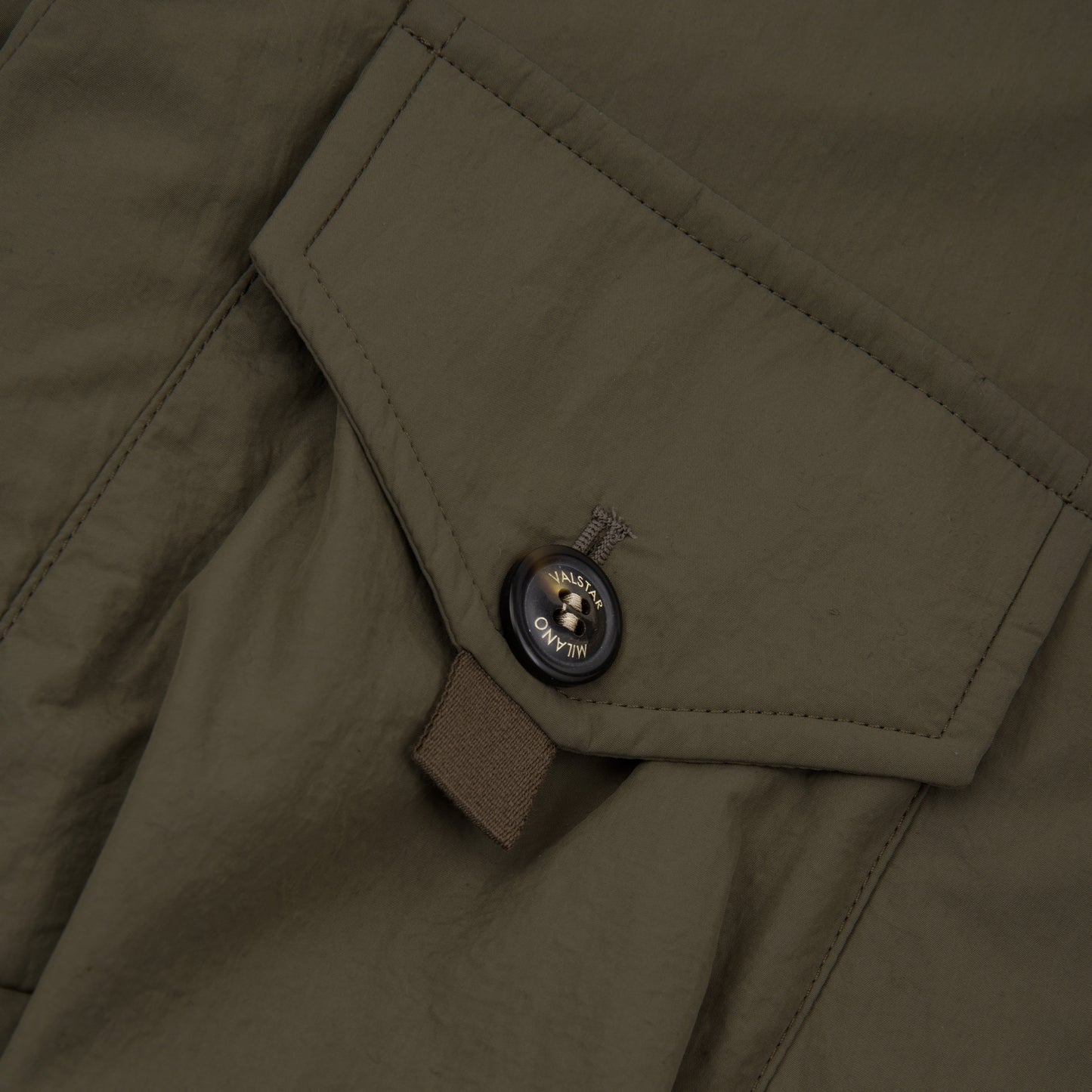 Field Jacket Water Repellent Nylon with Padding Green