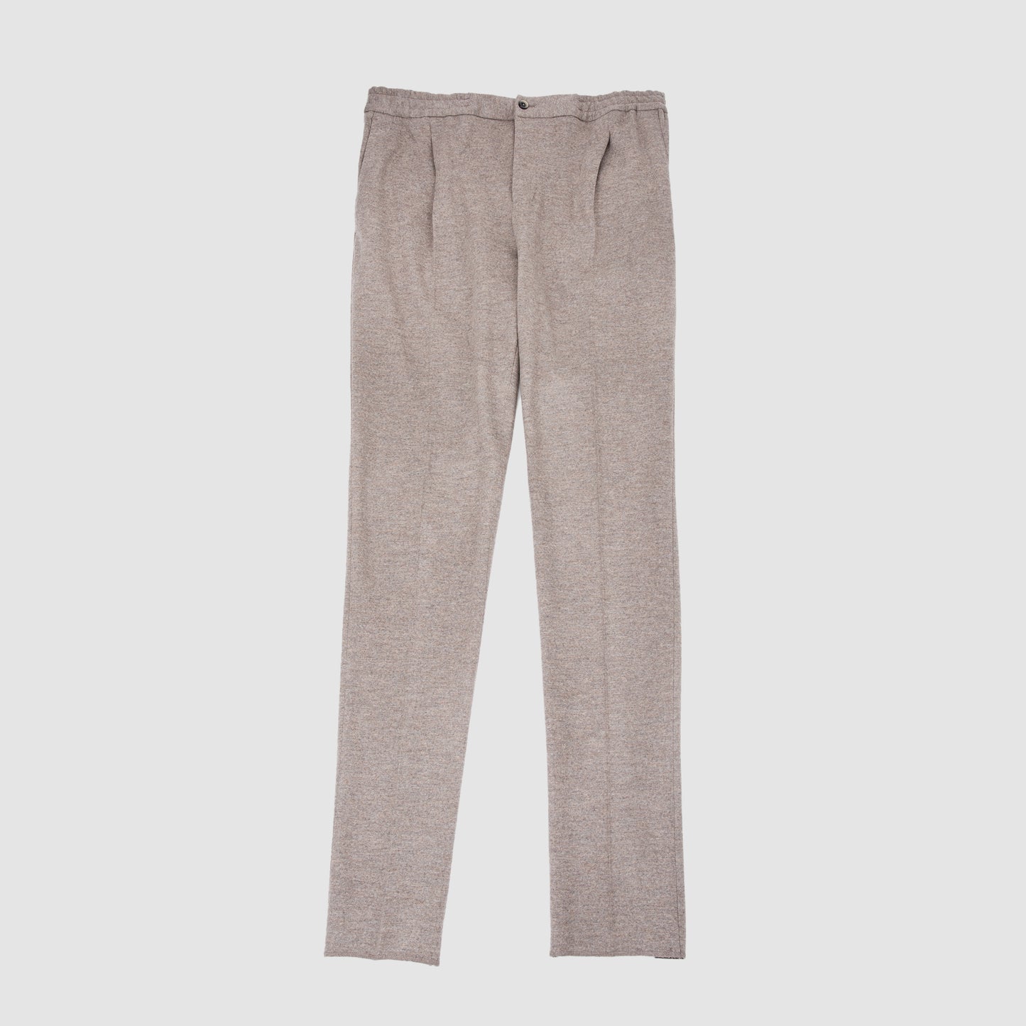 Deluxe Wool Comfort Flannel Jogger Beige and Dark Brown