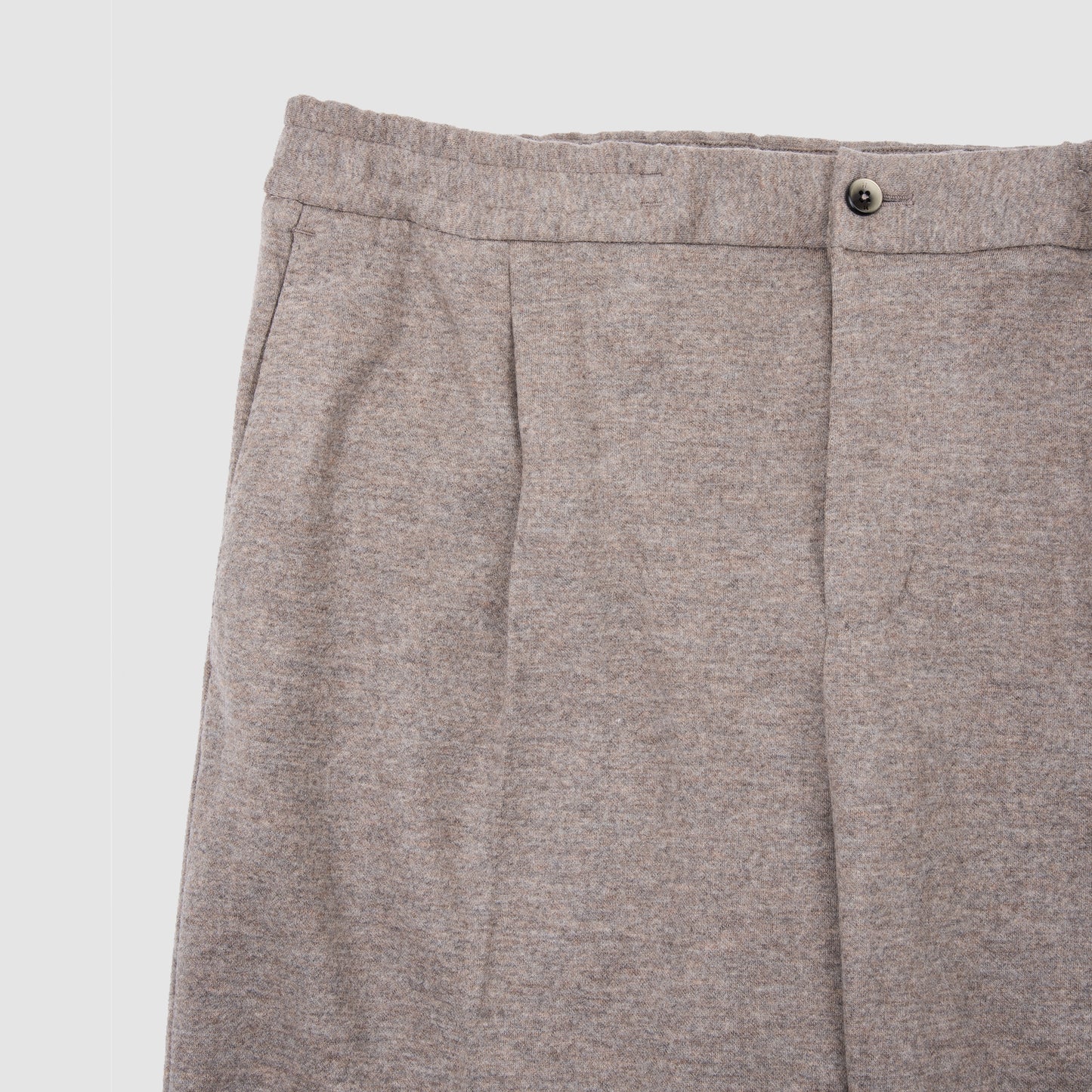 Deluxe Wool Comfort Flannel Jogger Beige and Dark Brown
