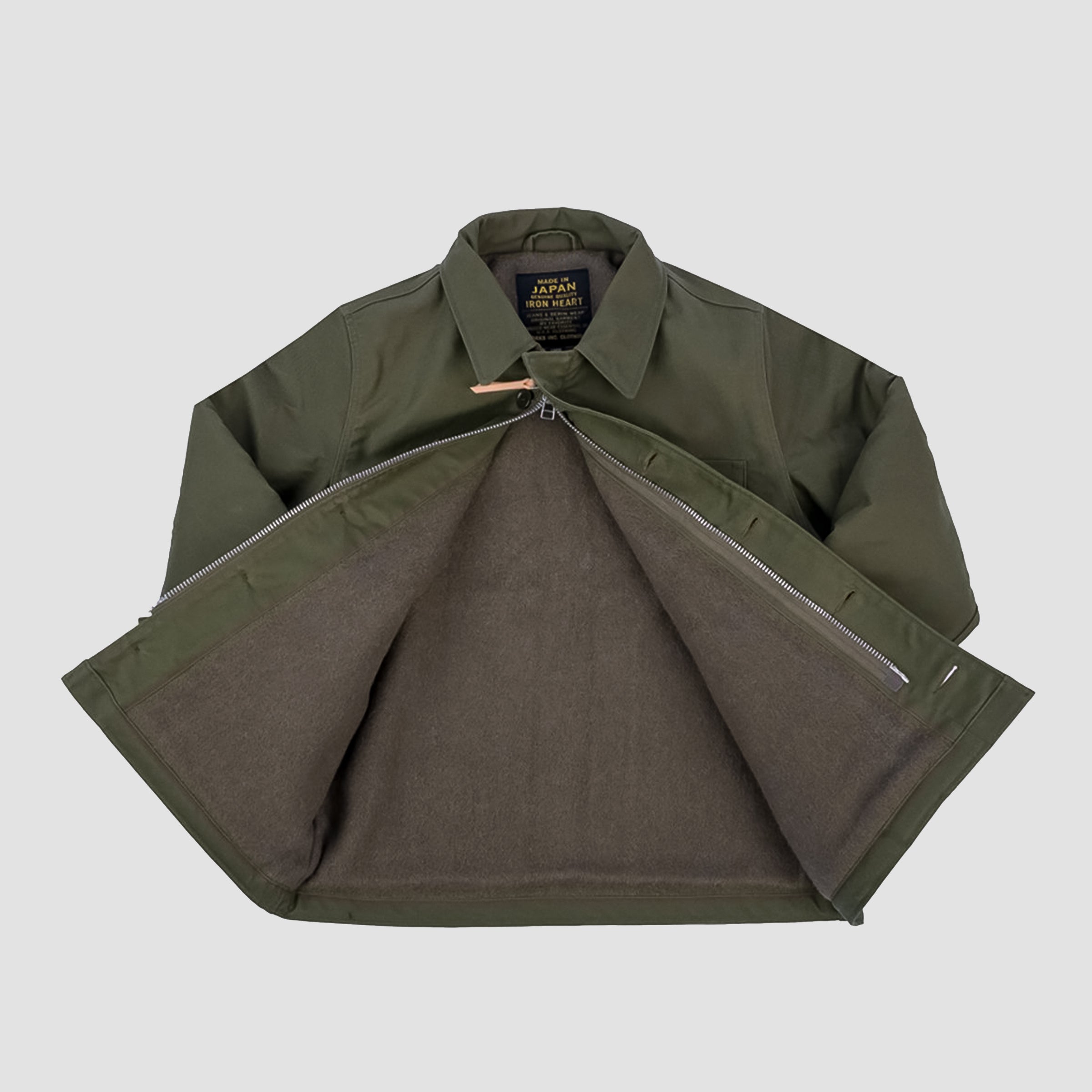 Oiled Whipcord A2 Deck Jacket Green – Silver Santa Fe