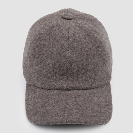 Cashmere Baseball Hat - Brown