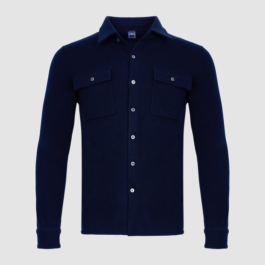 Sobrecamisa de cachemir - Azul marino
