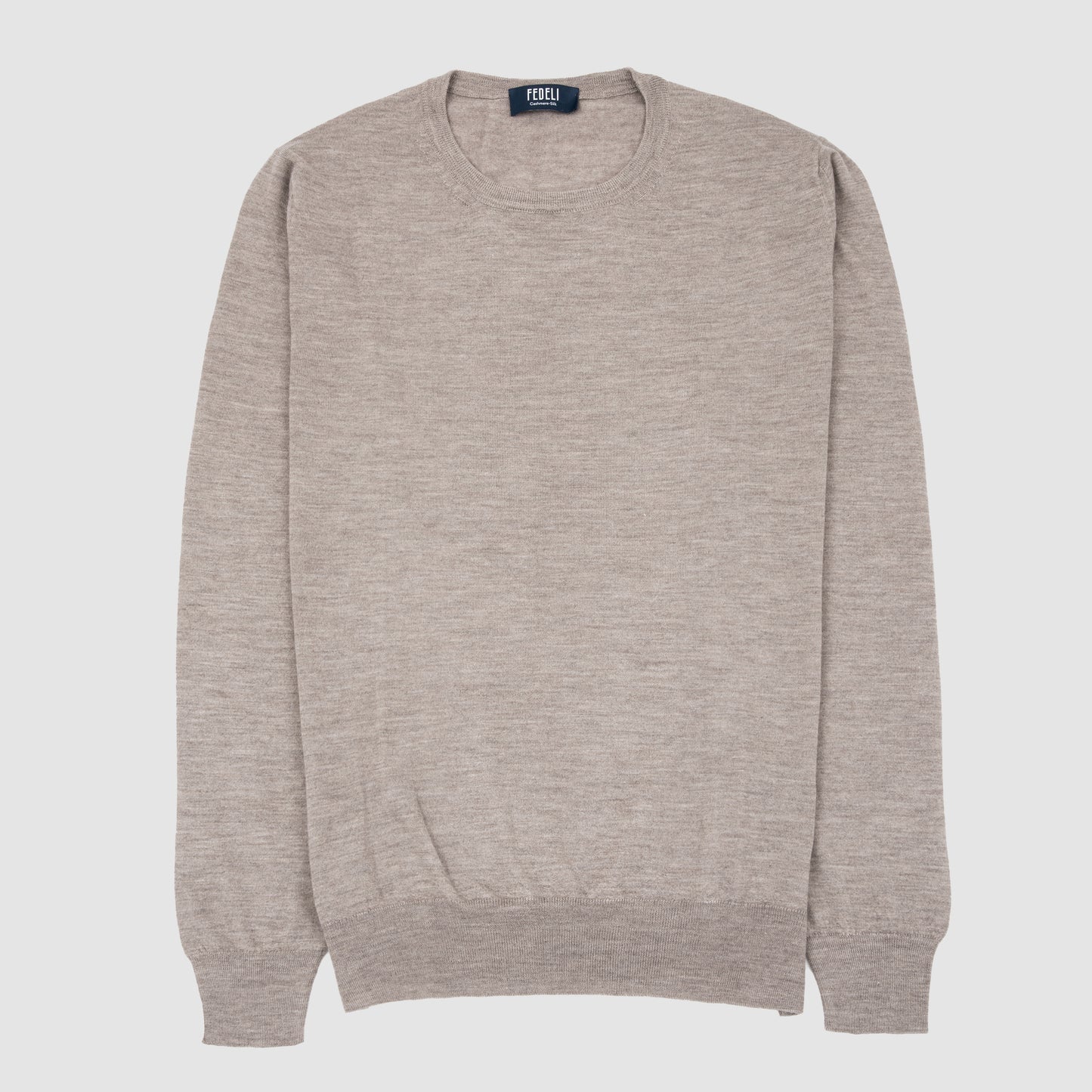 Cashmere Silk Crewneck Sweater Beige