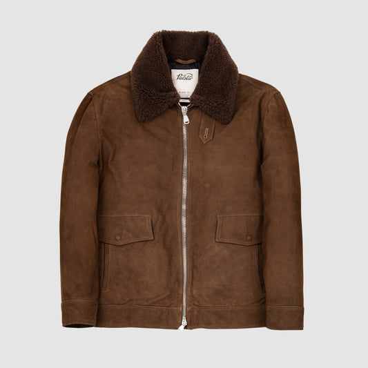 Suede Flight Jacket Brown