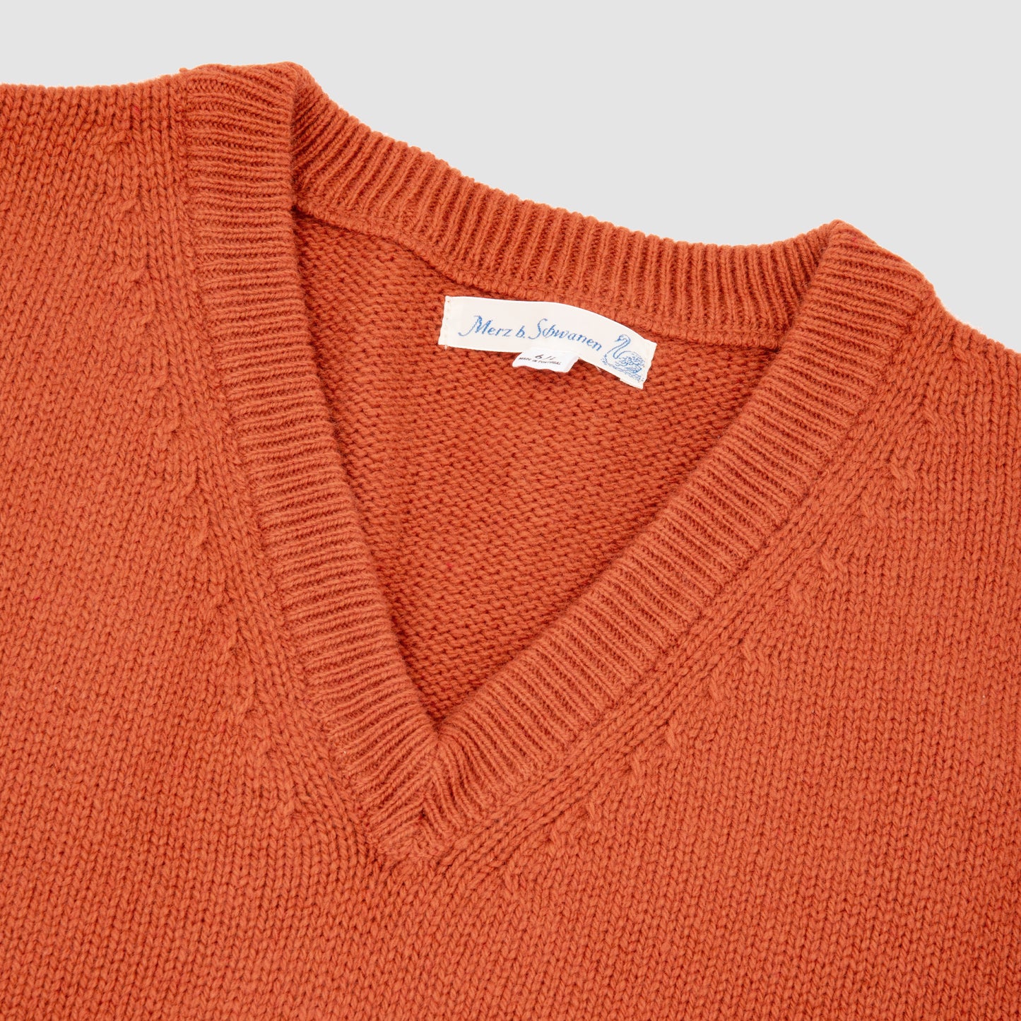 Merino Cashmere Blend Relaxed Fit Vest Rust