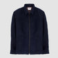 Wool Zip Bomber Dark Navy