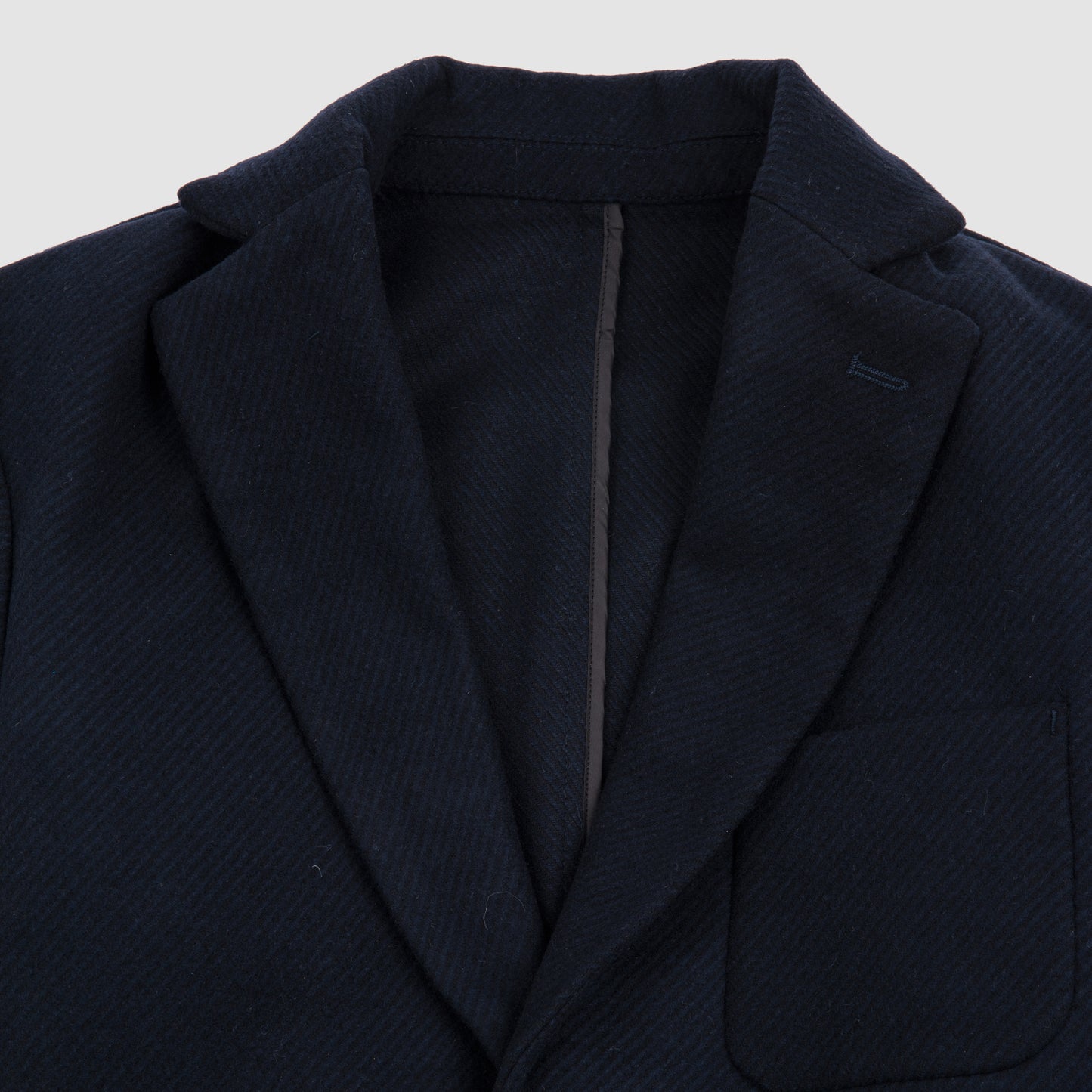 Wool Canvas Sport Jacket - Dark Navy