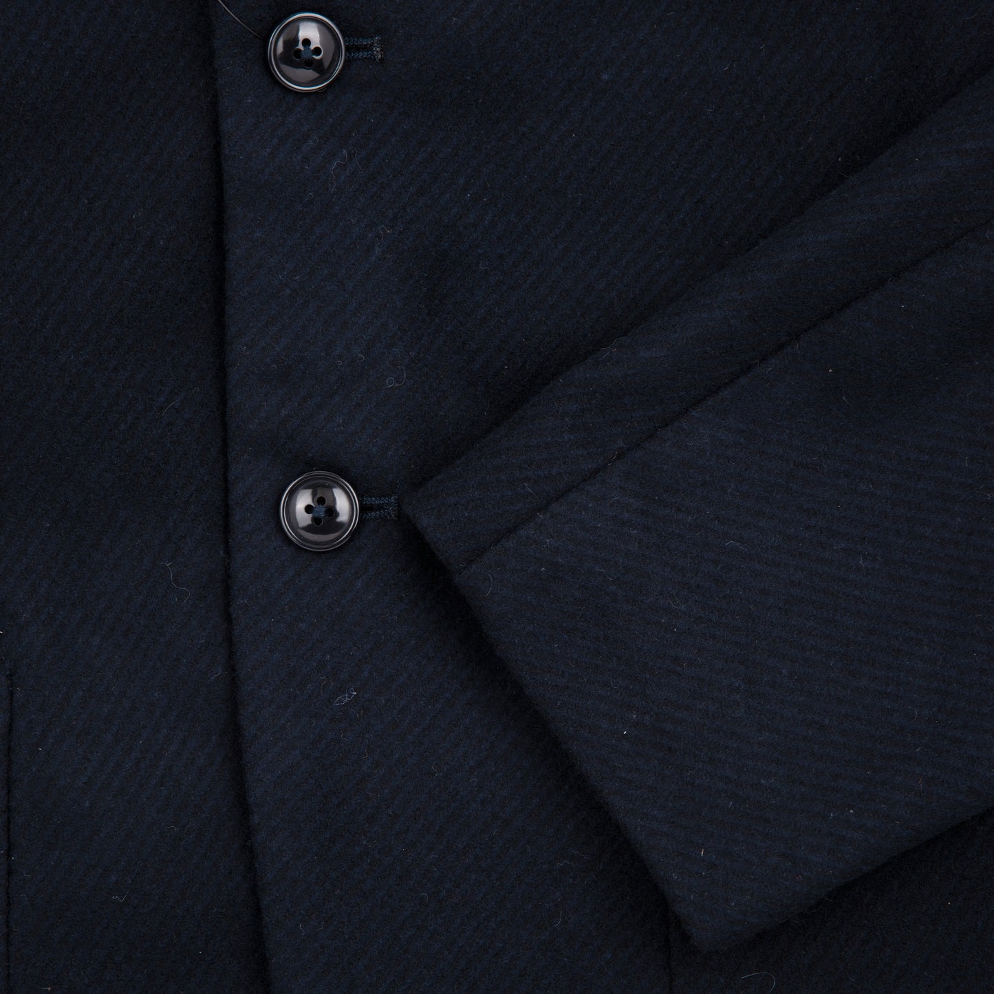 Wool Canvas Sport Jacket - Dark Navy