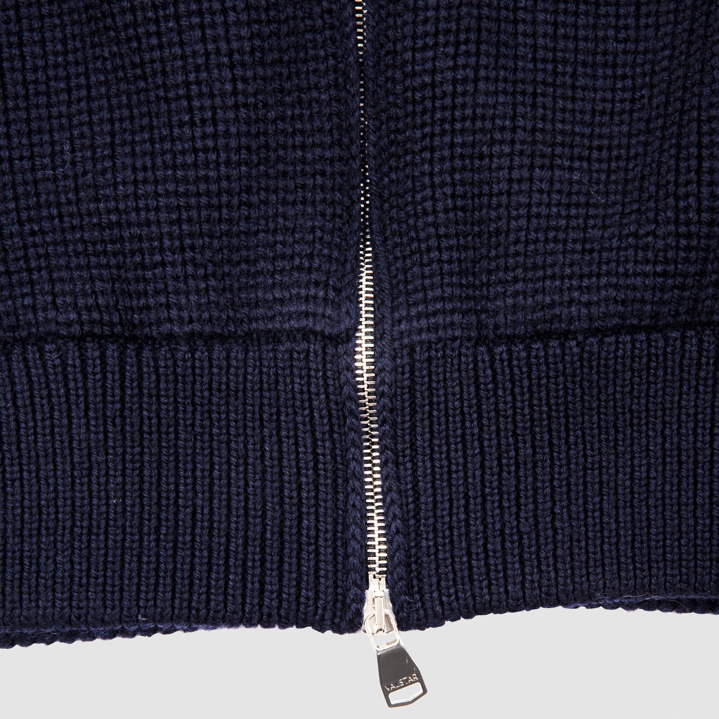 Full Zip Virgin Wool Camionaire Jacket  Navy