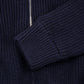Full Zip Virgin Wool Camionaire Jacket  Navy