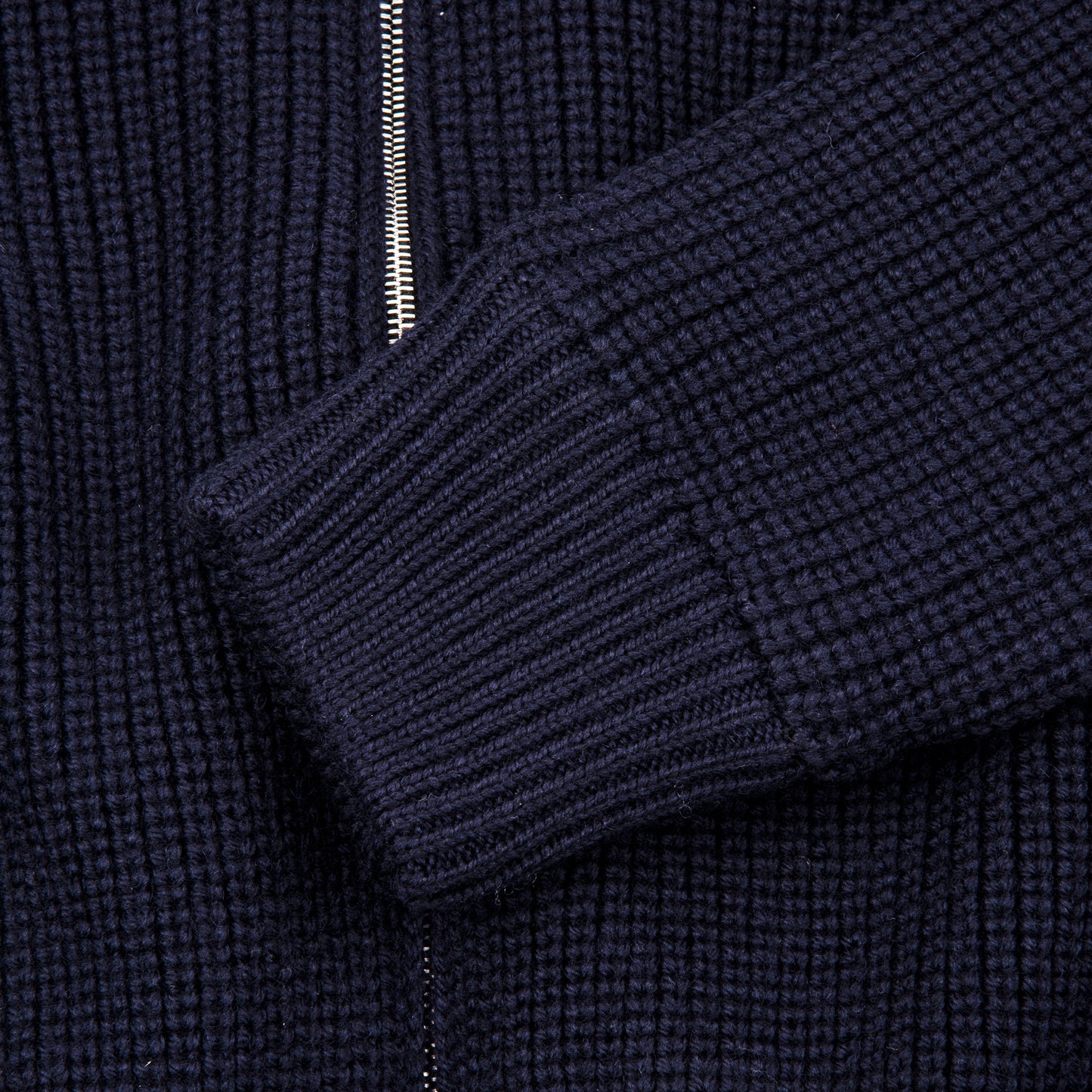 Full Zip Virgin Wool Camionaire Jacket  Navy