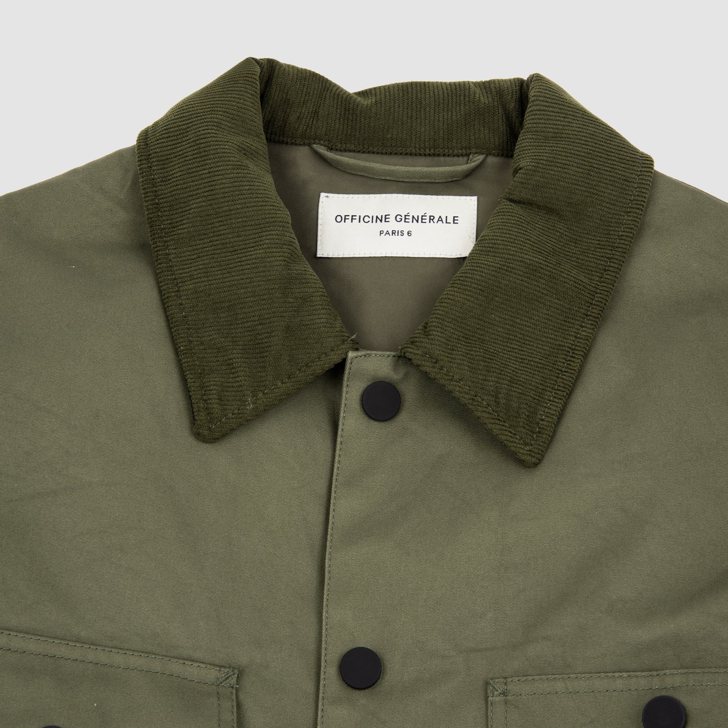 Technical Cotton Field Jacket Olive