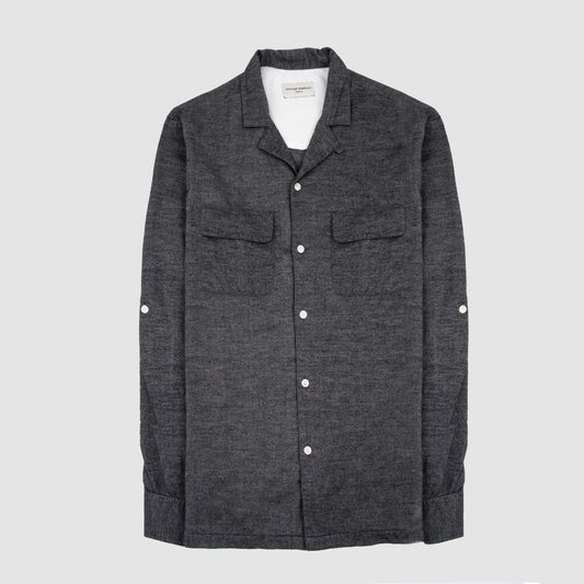 Twill with Two Pockets Sport Shirt Heather Grey