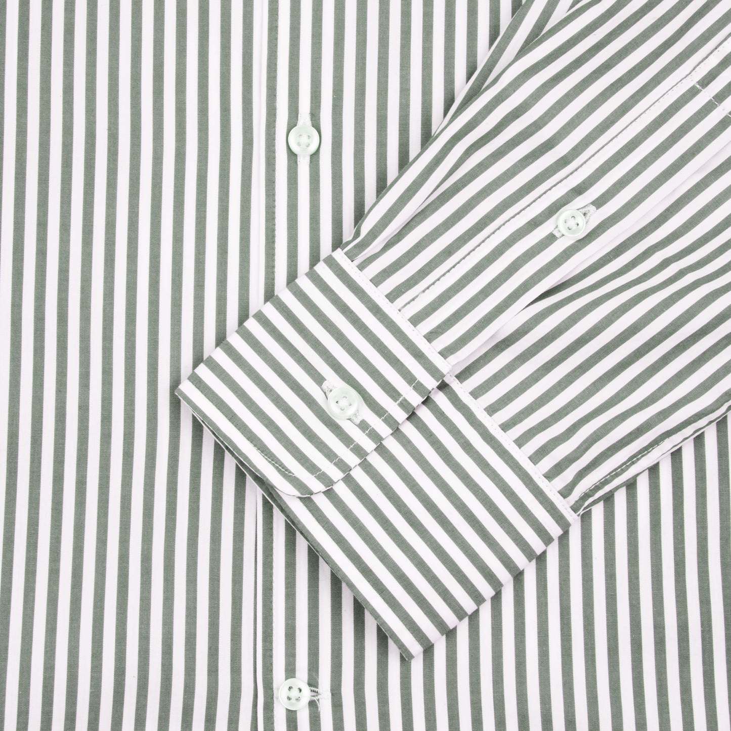Candy Stripe Sport Shirt - Olive/White