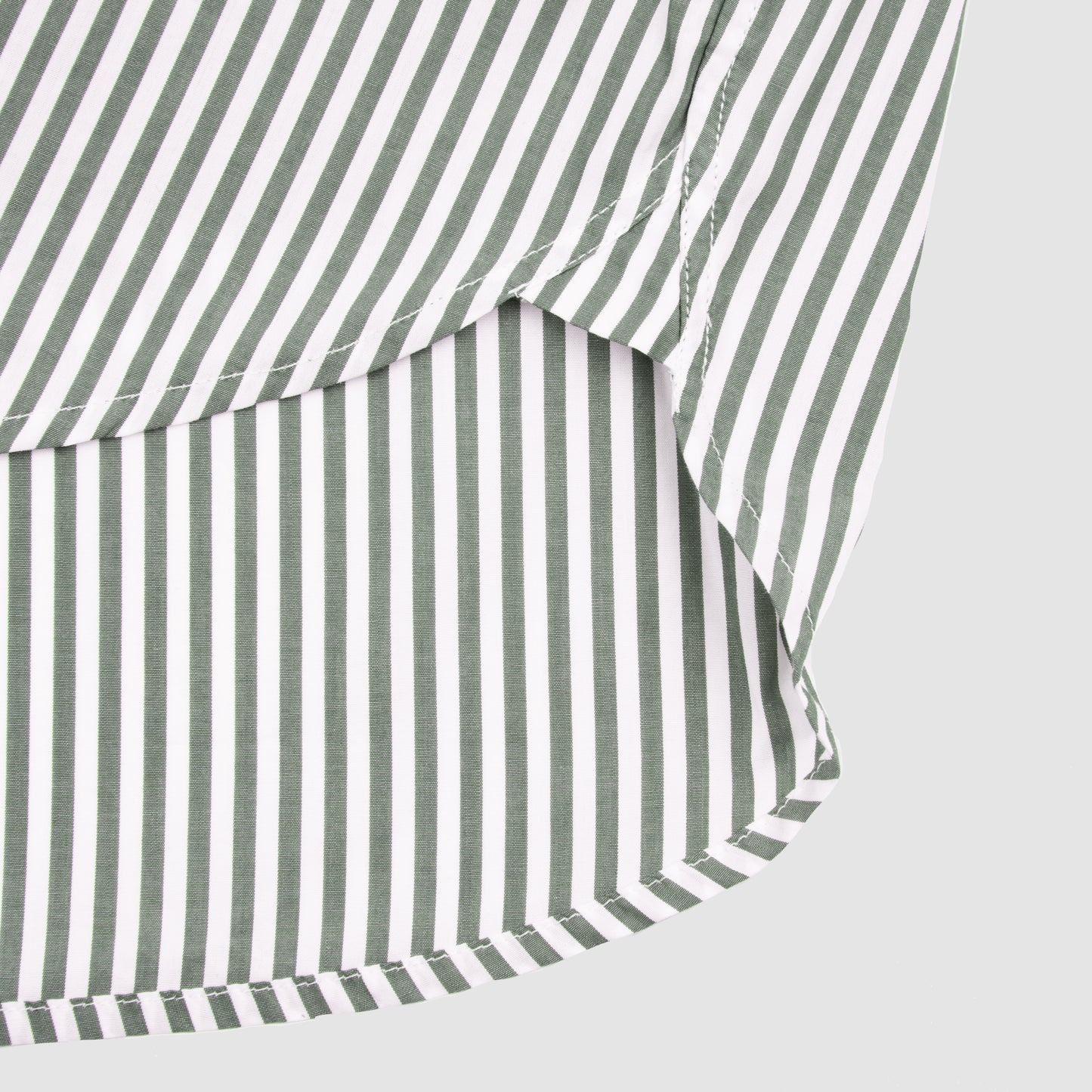 Candy Stripe Sport Shirt - Olive/White