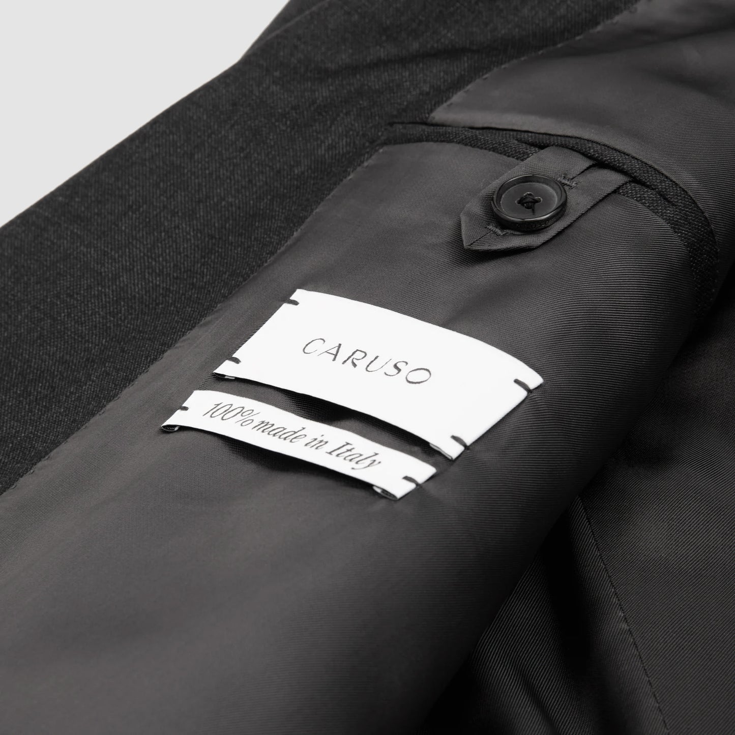 Single Breasted Suit with Flat Front Trouser - Charcoal Grey