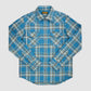 Ultra Heavy Flannel American Check Work Shirt  Blue