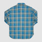 Ultra Heavy Flannel American Check Work Shirt  Blue