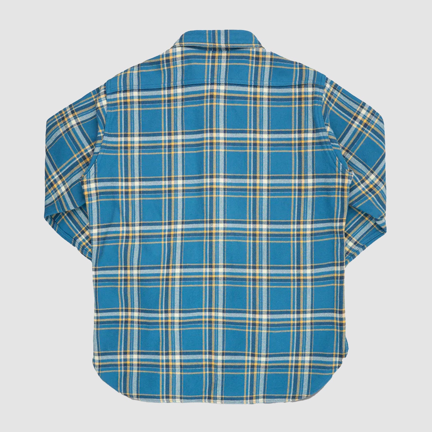 Ultra Heavy Flannel American Check Work Shirt  Blue
