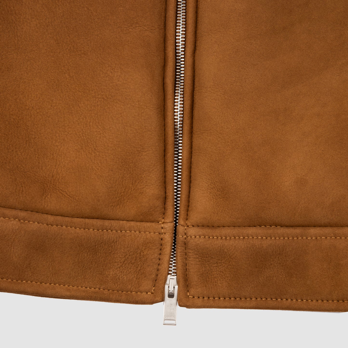 Sheepskin Leather Jacket - Brown