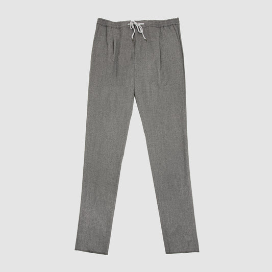 Wool & Silk Fannel Jogger Sportpants - Grey