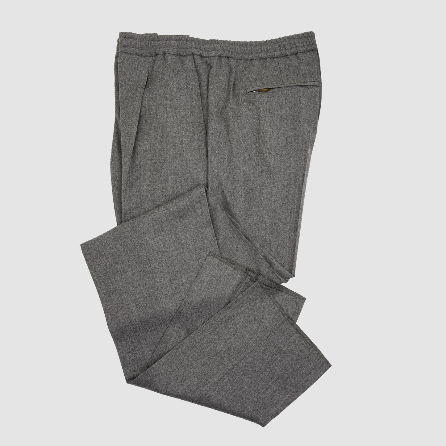Wool & Silk Fannel Jogger Sportpants - Grey
