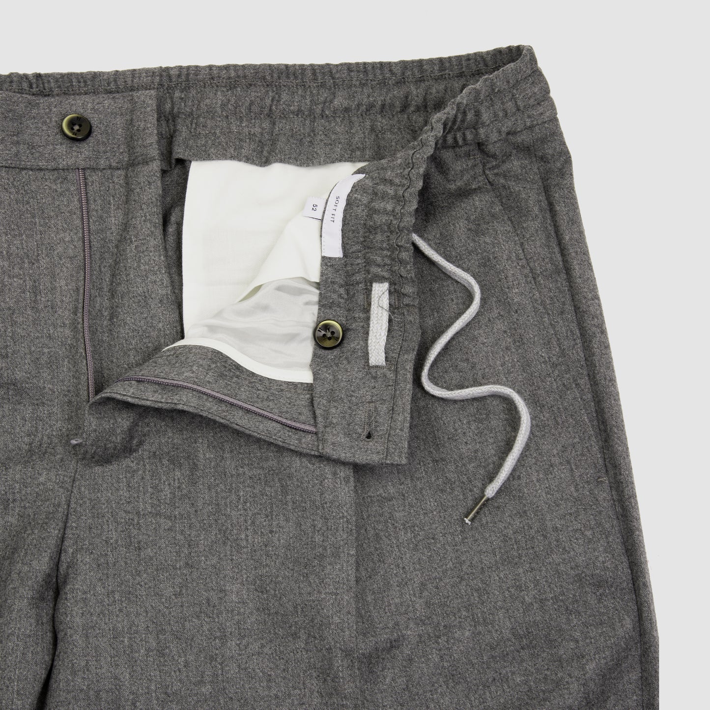Wool & Silk Fannel Jogger Sportpants - Grey