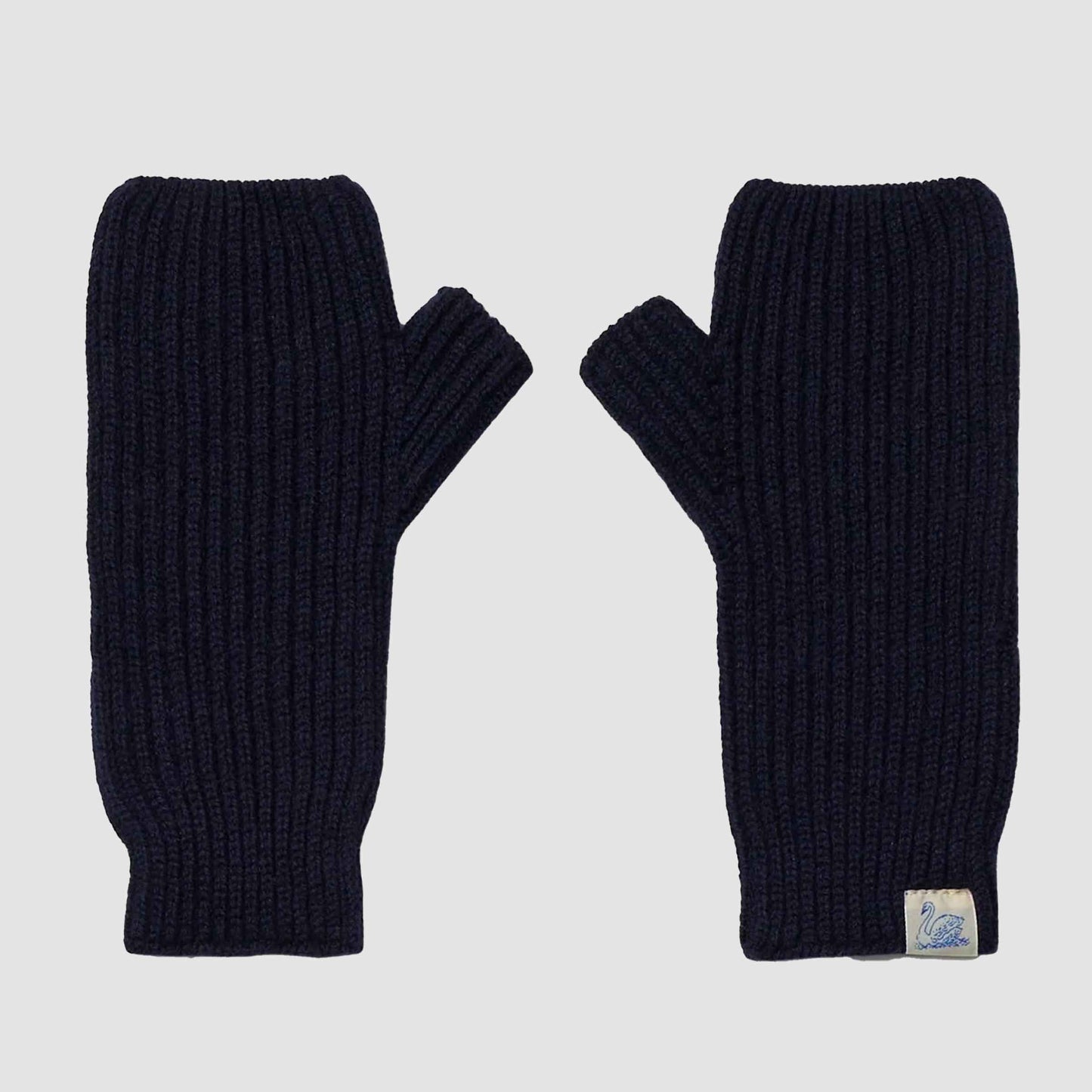Wrist Warmers, Merino-Silk-Cashmere Blend Dark Navy