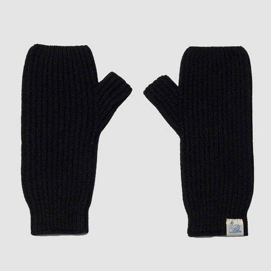 Wrist Warmers, Merino-Silk-Cashmere Blend Deep Black