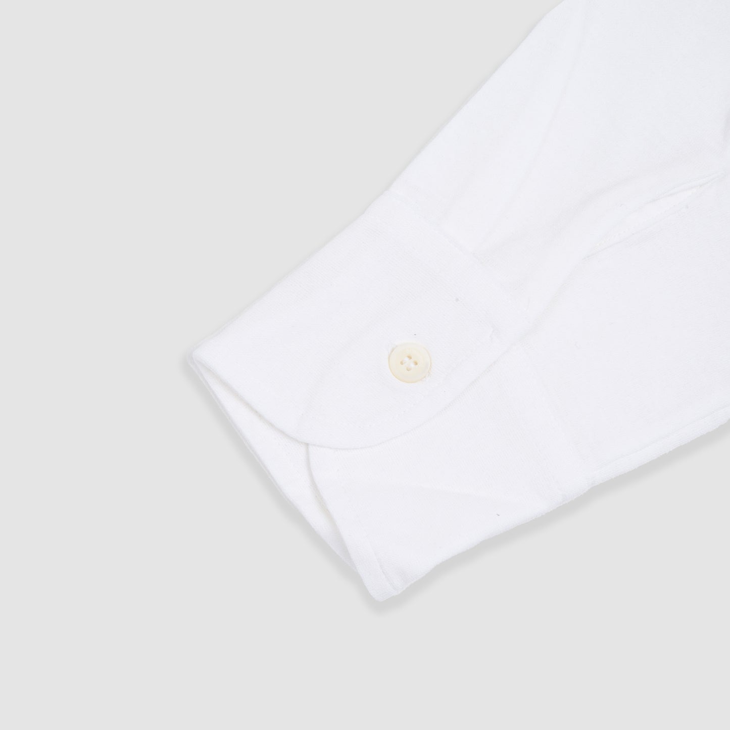 Ice Cotton Long Sleeve Polo Shirt White