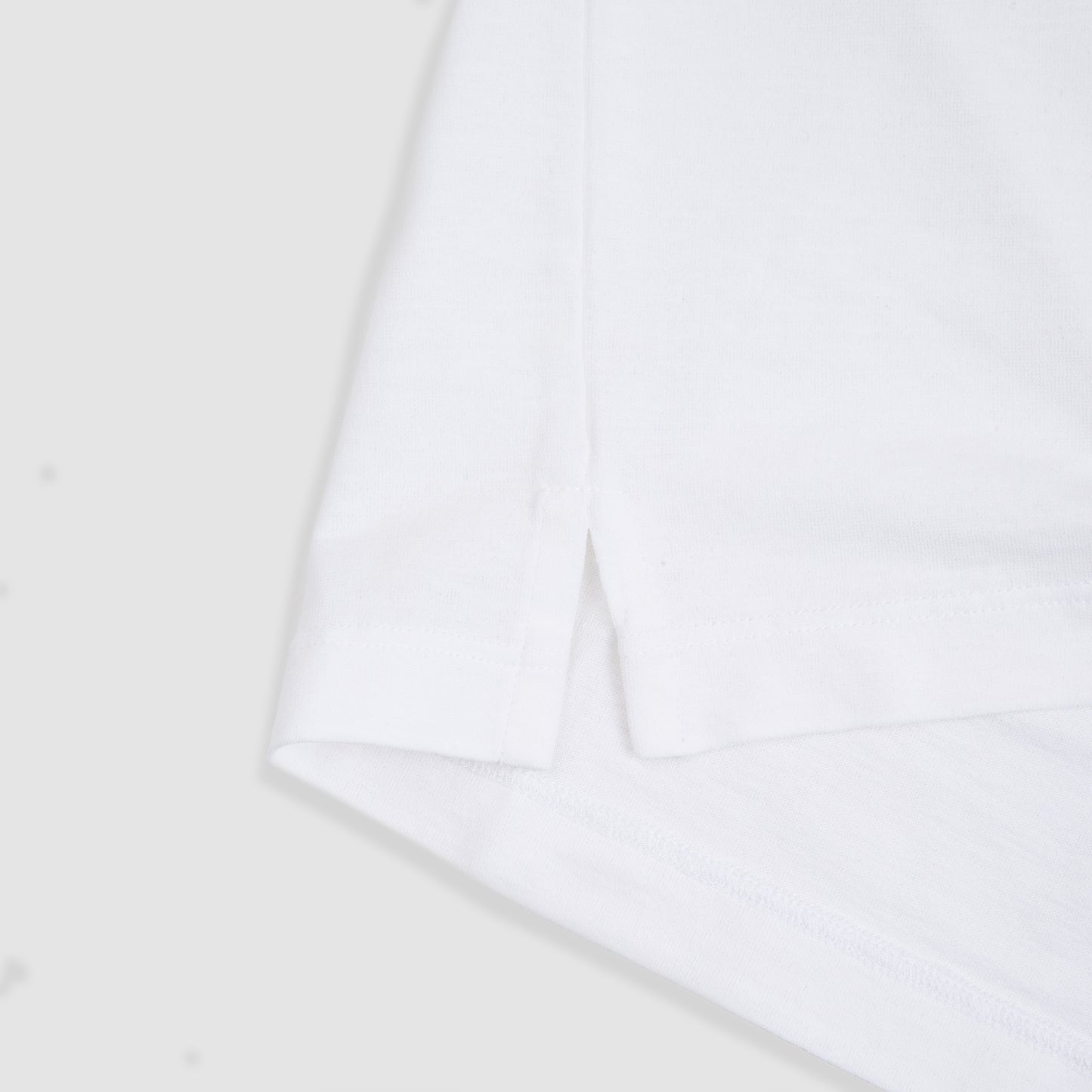 Ice Cotton Long Sleeve Polo Shirt White