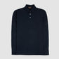 Ice Cotton Long Sleeve Polo Shirt Dark Navy
