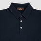 Ice Cotton Long Sleeve Polo Shirt Dark Navy
