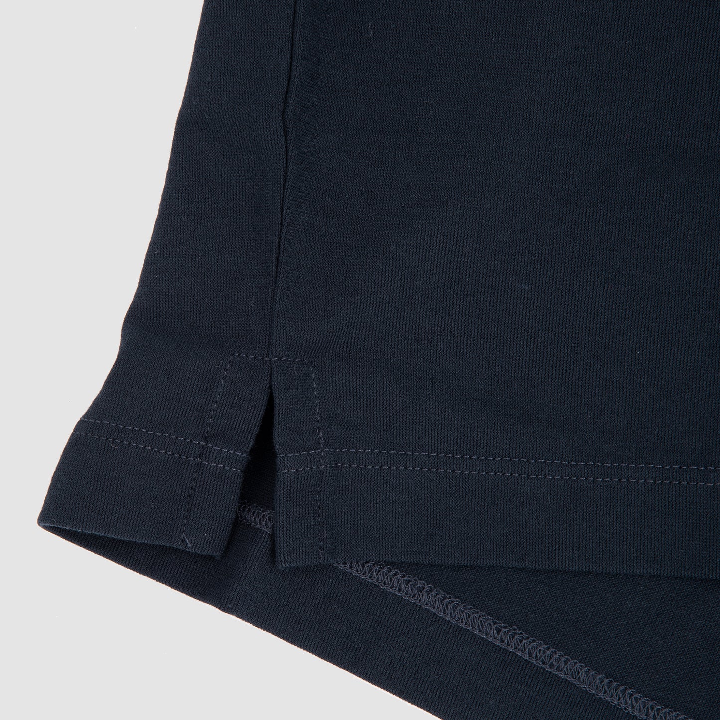 Ice Cotton Long Sleeve Polo Shirt Dark Navy
