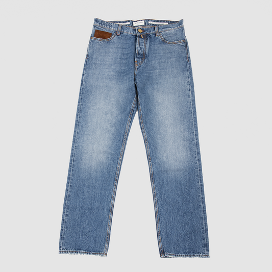 5 Pocket Denim Bard fit with Brown Patch