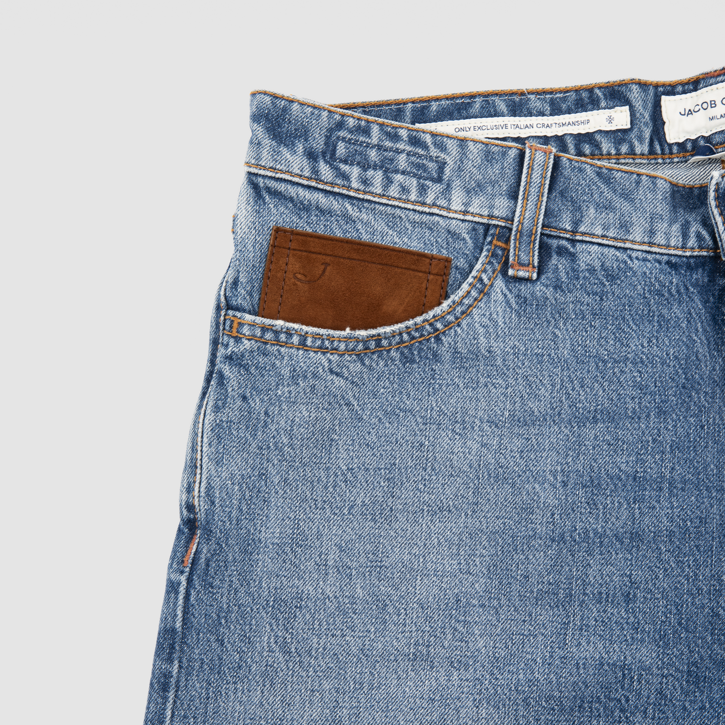 5 Pocket Denim Bard fit with Brown Patch