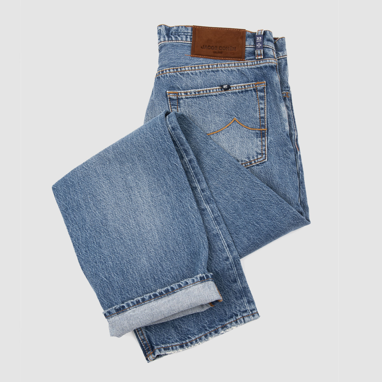 5 Pocket Denim Bard fit with Brown Patch