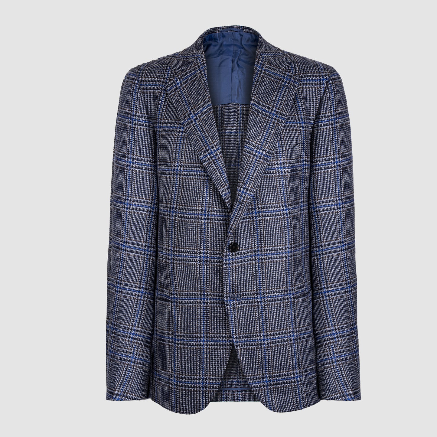 Cashmere Overcheck Single Breasted Jacket