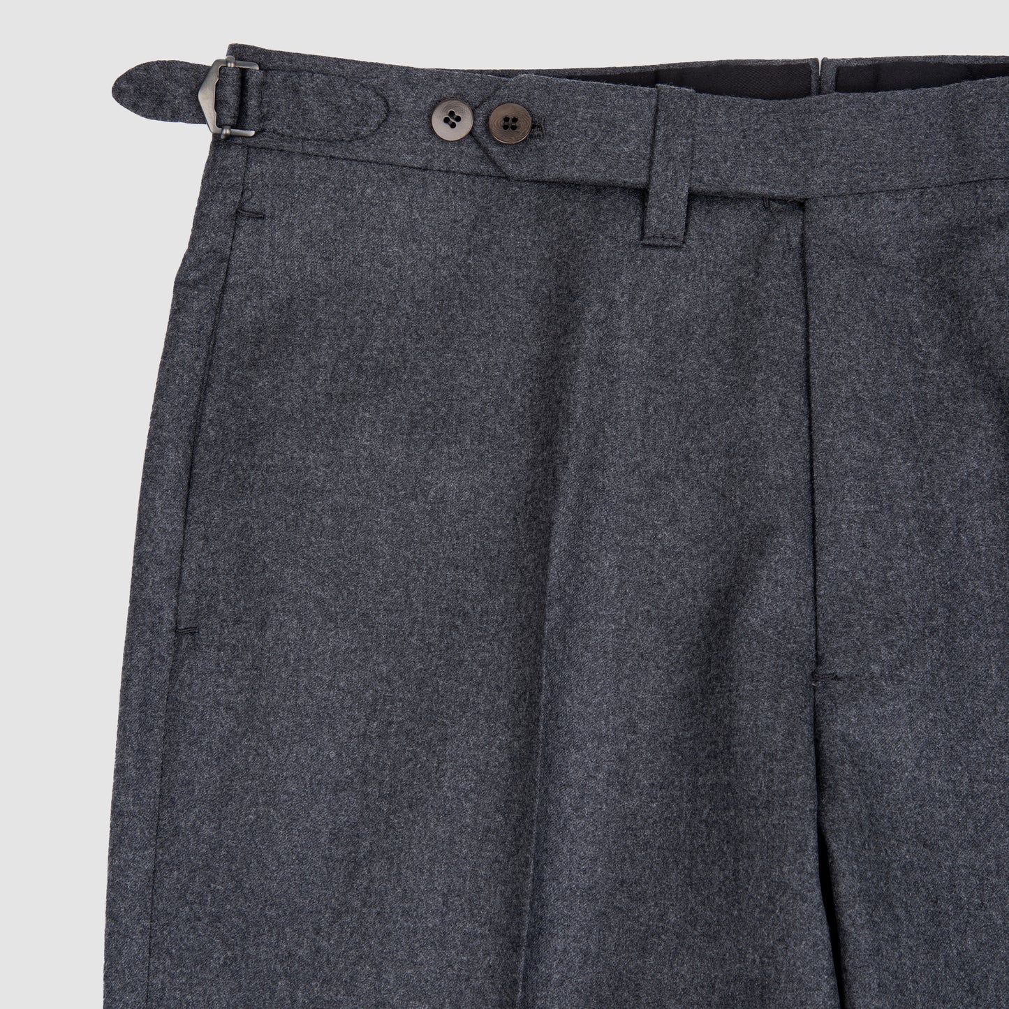 Wool Cashmere Trousers with Side Tabs
