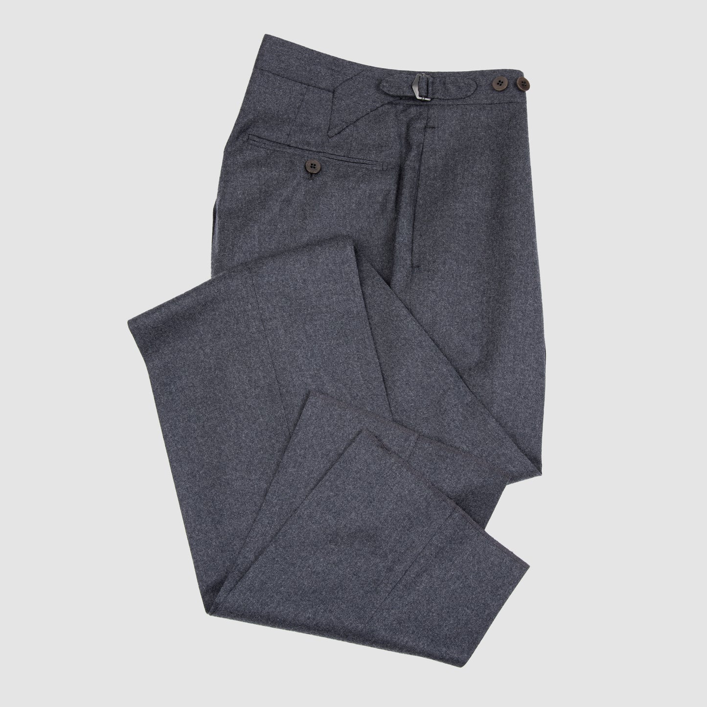 Wool Cashmere Trousers with Side Tabs