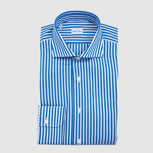 Striped Dress Shirt - Mid Blue