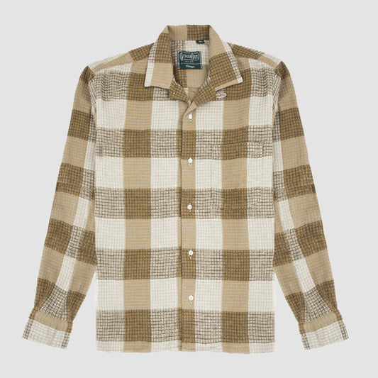 Tan broshed waffle check - Tan