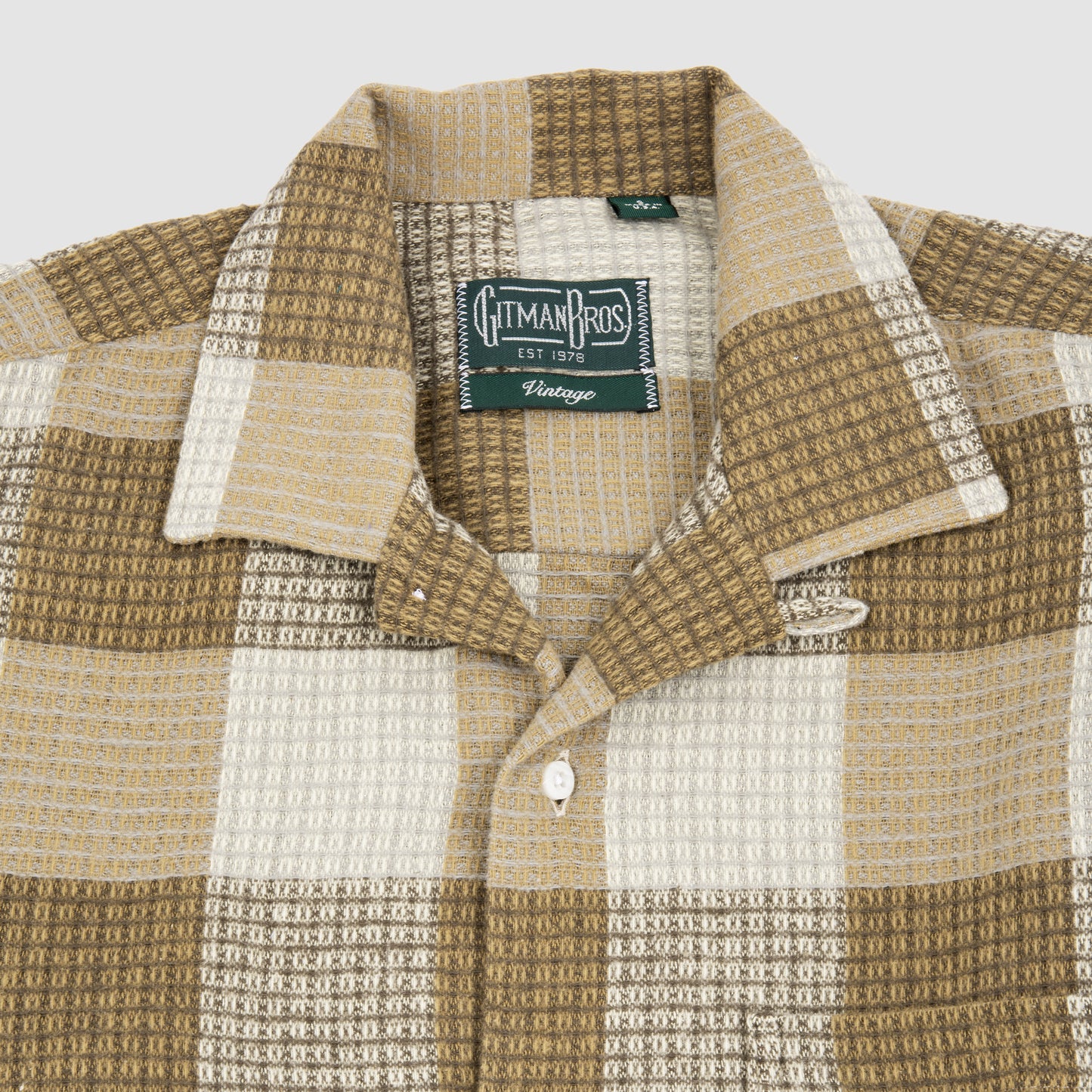 Tan broshed waffle check - Tan