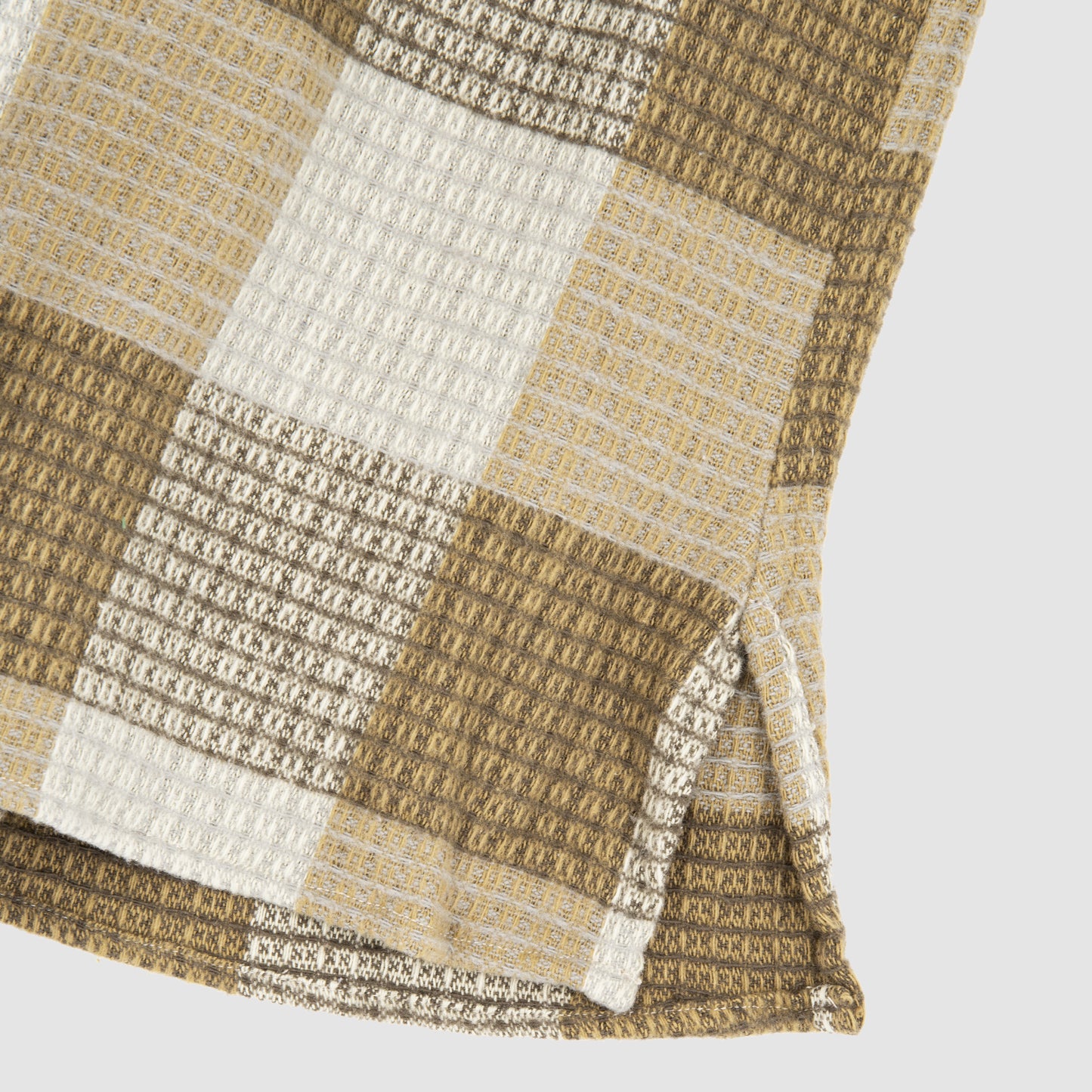 Tan broshed waffle check - Tan