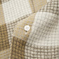 Tan broshed waffle check - Tan