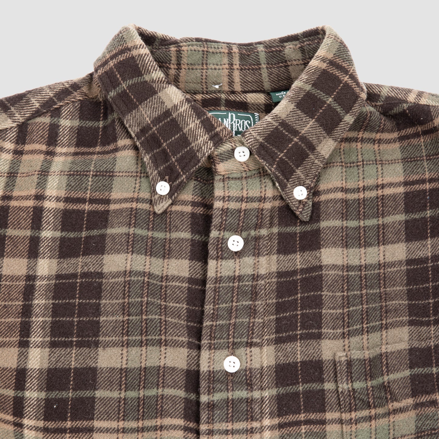 Brown Olive Brushed winter madras