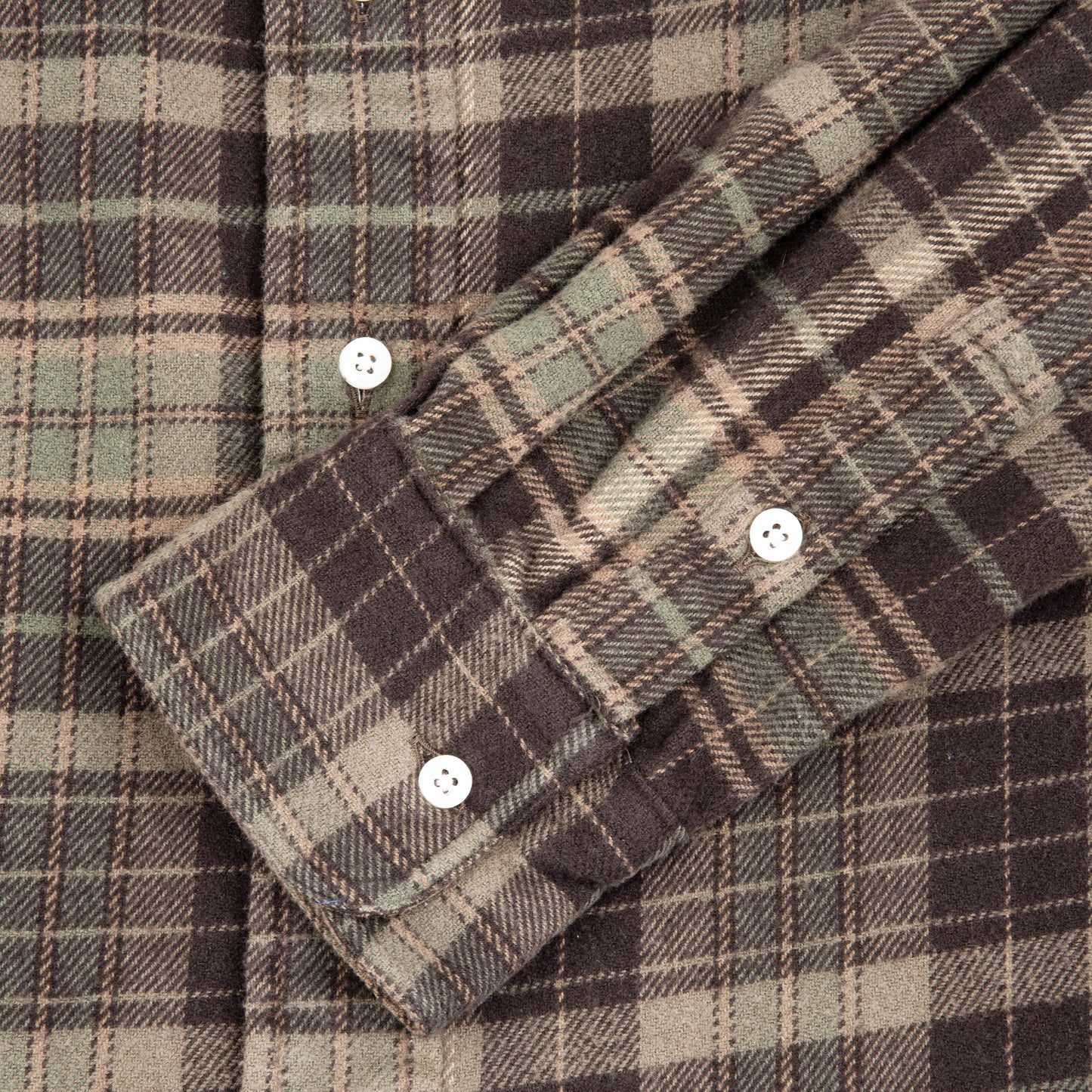 Brown Olive Brushed winter madras