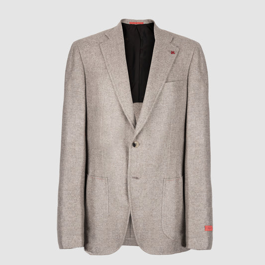 Dominico Single Breasted Cashmere Jacket - Beige